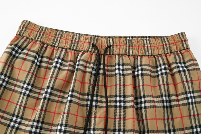 NIGO Burberry Men's Summer Check Drawstring Cinch Band Polyester Casual Shorts #nigo99517