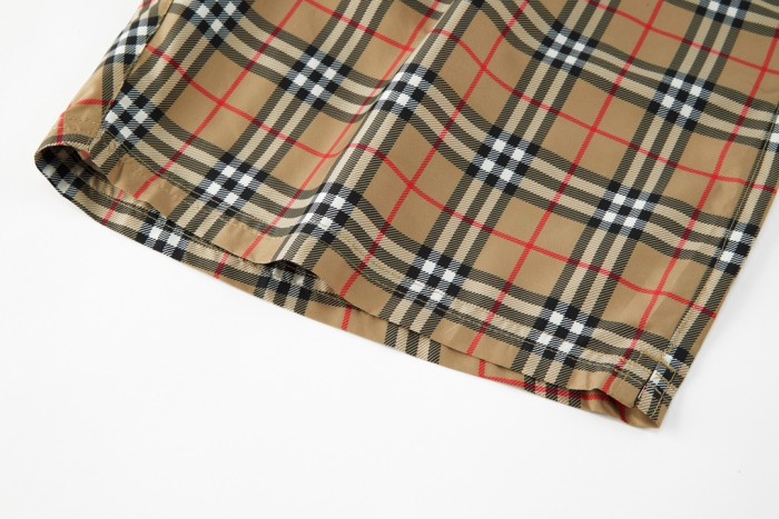 NIGO Burberry Men's Summer Check Drawstring Cinch Band Polyester Casual Shorts #nigo99517