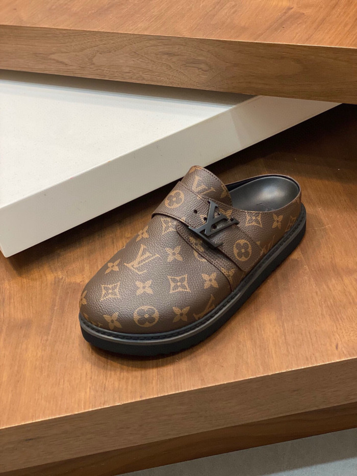 NIGO Louis Vuitton Men's Lv Easy Spring, Summer And Fall Letter Print Brown Fashion Sandals Casual Shoes #nigo71216