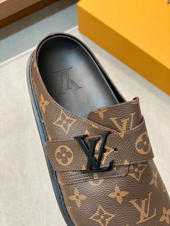 NIGO Louis Vuitton Men's Lv Easy Spring, Summer And Fall Letter Print Brown Fashion Sandals Casual Shoes #nigo71216