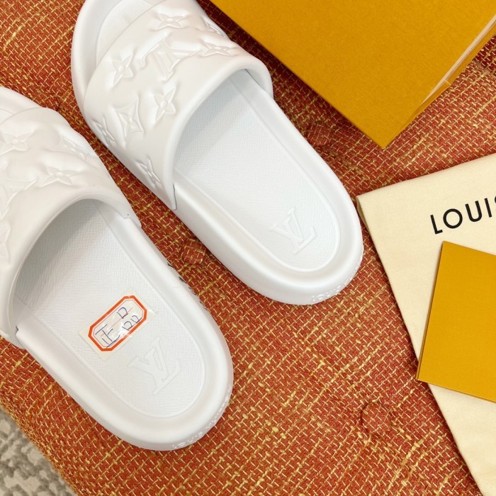 NIGO Louis Vuitton Men's Women's Four Seasons Fashion Solid Color Waterfront Concave Printed Floral Sandals Casual Rubber Shoes #nigo71215