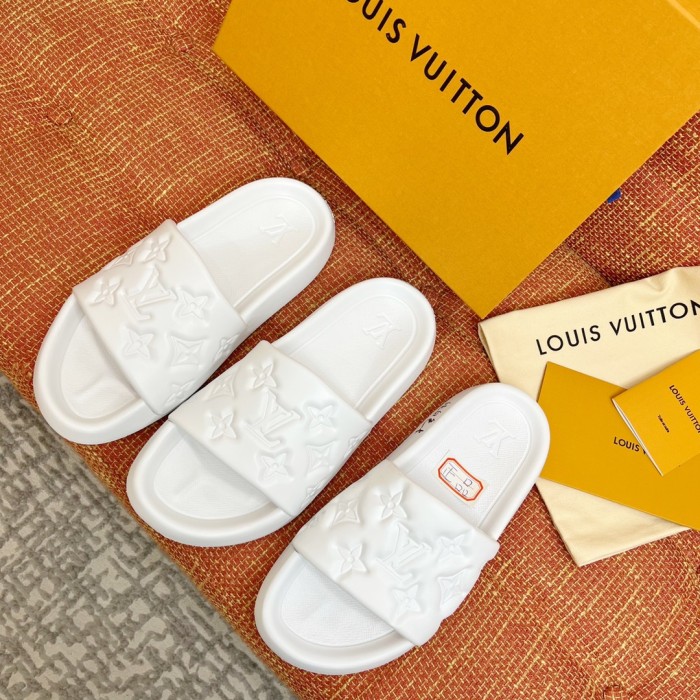 NIGO Louis Vuitton Men's Women's Four Seasons Fashion Solid Color Waterfront Concave Printed Floral Sandals Casual Rubber Shoes #nigo71215