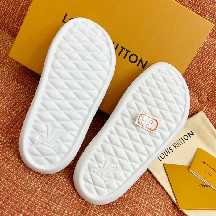 NIGO Louis Vuitton Men's Women's Four Seasons Fashion Solid Color Waterfront Concave Printed Floral Sandals Casual Rubber Shoes #nigo71215