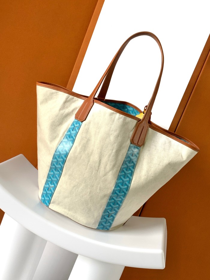 NIGO GOYARD Women's Double-sided Two-colour Old Flower Full Print Leather Handle Cotton Cowhide Shoulder Handbag Bag Bags #nigo99528