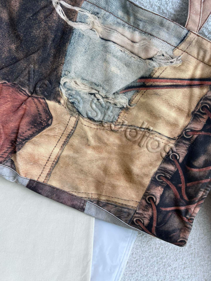 NIGO Acne Studios Women‘s Denim Fabric Vintage Old Logo Embossed Canvas Tote Shopping Bag Bags #nigo99526