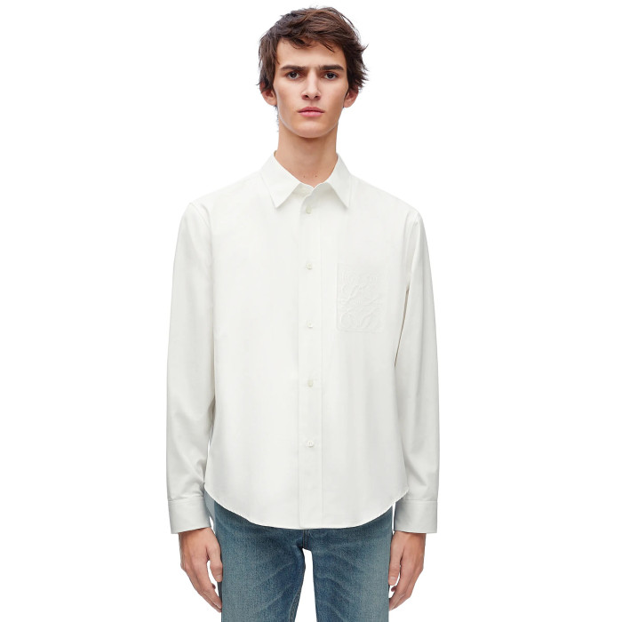 NIGO Loewe Men's Spring and Autumn Solid Color Single Breasted Lapel Long Sleeve Shirt #nigo99552
