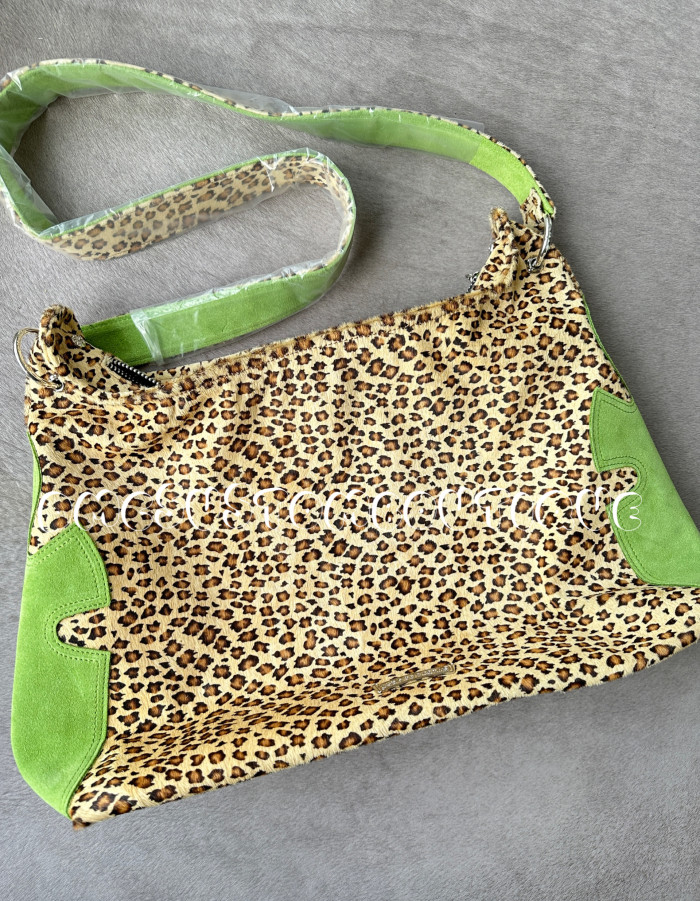 NIGO Chrome Hearts Women's Leopard Print Cowhide Leather Shoulder Crossbody Bag Bags #nigo99543