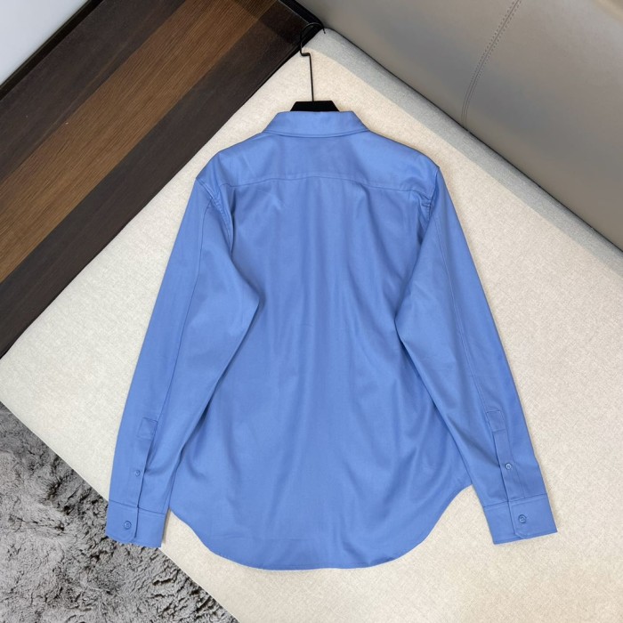 NIGO Loewe Men's Spring and Autumn Solid Color Single Breasted Lapel Long Sleeve Shirt #nigo99552