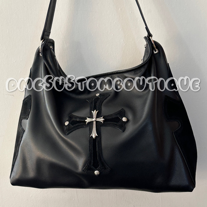 NIGO Chrome Hearts Women's Leopard Print Cowhide Leather Shoulder Crossbody Bag Bags #nigo99543
