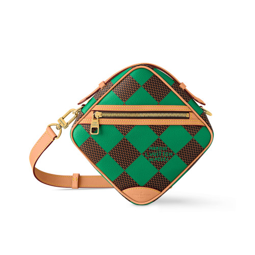 NIGO Chess Messenger Louis Vuitton Men's Removable Adjustable Shoulder Strap Zipper Closure Leather Shoulder Crossbody Bag Bags #nigo99563