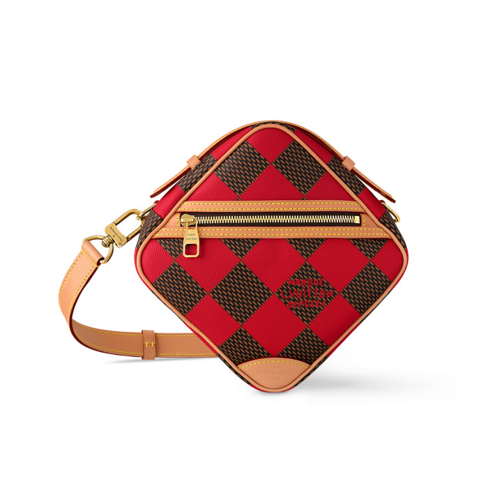 NIGO Chess Messenger Louis Vuitton Men's Removable Adjustable Shoulder Strap Zipper Closure Leather Shoulder Crossbody Bag Bags #nigo99563