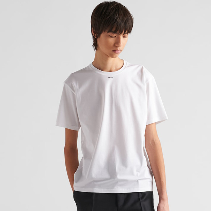 NIGO Prada Men's Spring/Summer Fashion Letter Logo Solid Color T-shirt Short sleeved Round Neck Casual Loose Comfortable Top  #nigo99576