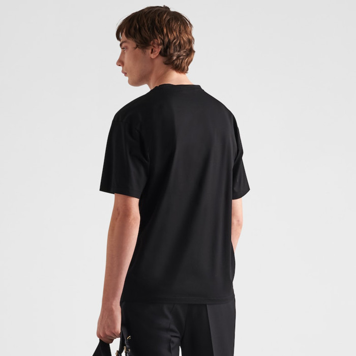 NIGO Prada Men's Spring/Summer Fashion Letter Logo Solid Color T-shirt Short sleeved Round Neck Casual Loose Comfortable Top  #nigo99576