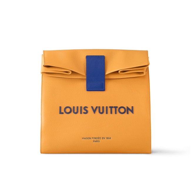 NIGO Louis Vuitton Sandwich Men's Yellow Soft Cowhide Handbag Bag Bags #nigo99582