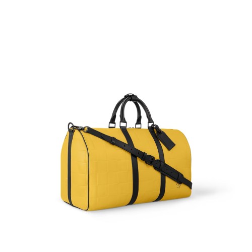 NIGO Louis Vuitton Keepall Bandoulière 50 Logo Print Leather Tote Travel Bag Bags #nigo99584