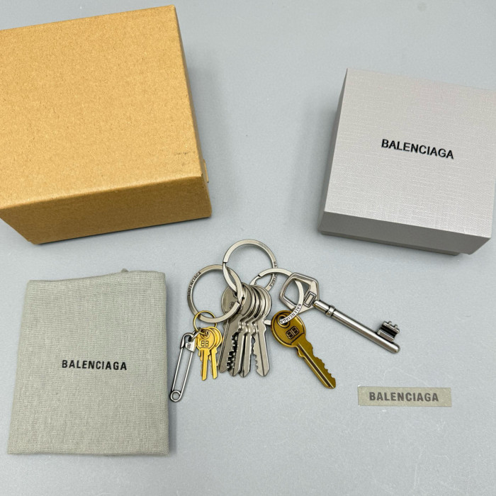 NIGO Balenciaga Metal Keychain Fashion High Street Letter Chain Bag Hanging Decoration Accessories #nigo99597
