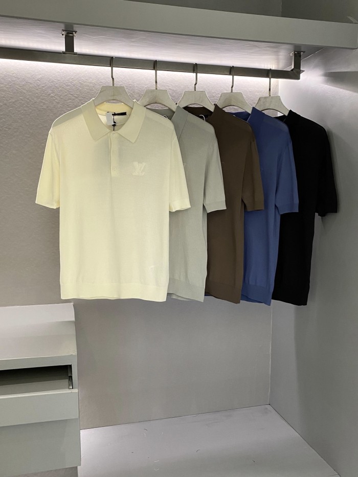 NIGO Louis Vuitton Men's Summer Solid Color Logo Letter Embroidered Polo Shirt Short Sleeve T-Shirt #nigo99613