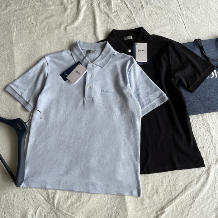 NIGO Dior Men's Summer Solid Color Logo Letter Embroidered Polo Shirt Short Sleeve T-Shirt #nigo99612