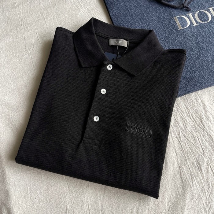NIGO Dior Men's Summer Solid Color Logo Letter Embroidered Polo Shirt Short Sleeve T-Shirt #nigo99612