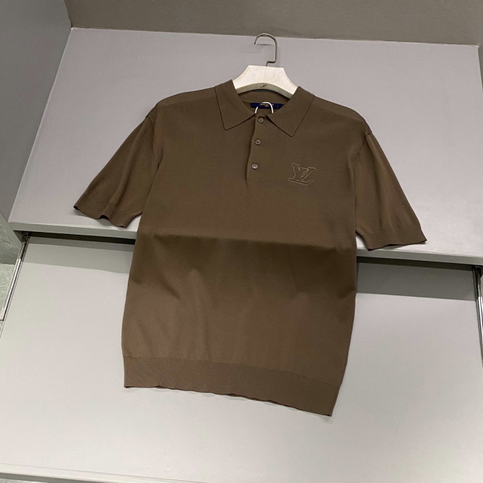 NIGO Louis Vuitton Men's Summer Solid Color Logo Letter Embroidered Polo Shirt Short Sleeve T-Shirt #nigo99613