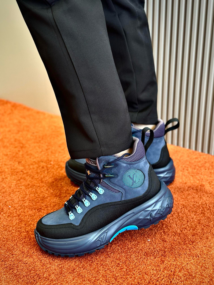 NIGO Louis Vuitton Men's Autumn And Winter Skiing And Mountaineering Short Boots With Logo Sports And Casual Color Matching Comfortable Shoes #nigo71227