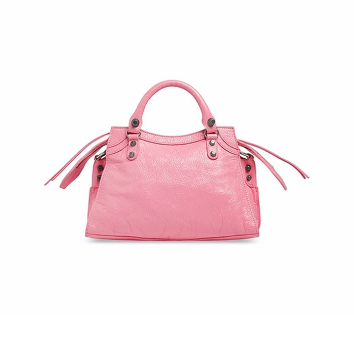 Half-price Goods  NIGO Balenciaga Motorcycle Handbag Leather Zipper Metal Rivet Made Old Pendant Bag Bags #nigo71239