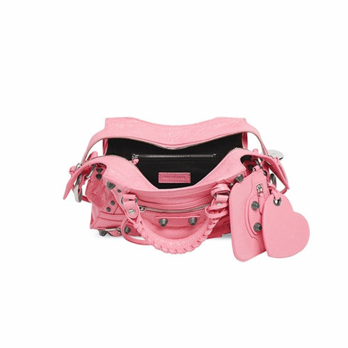 Half-price Goods  NIGO Balenciaga Motorcycle Handbag Leather Zipper Metal Rivet Made Old Pendant Bag Bags #nigo71239