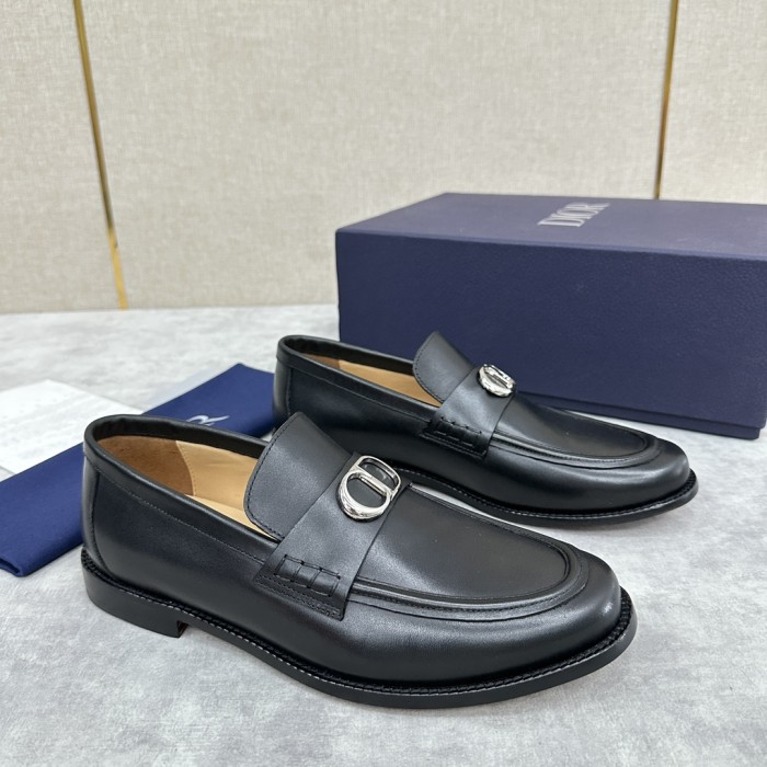 NIGO Dior Men's Spring/Summer Granville Round Toe Calf Leather Loafers Shoes #nigo99616