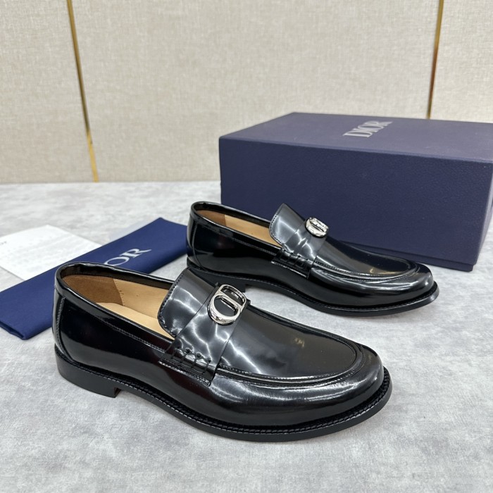 NIGO Dior Men's Spring/Summer Granville Round Toe Calf Leather Loafers Shoes #nigo99616