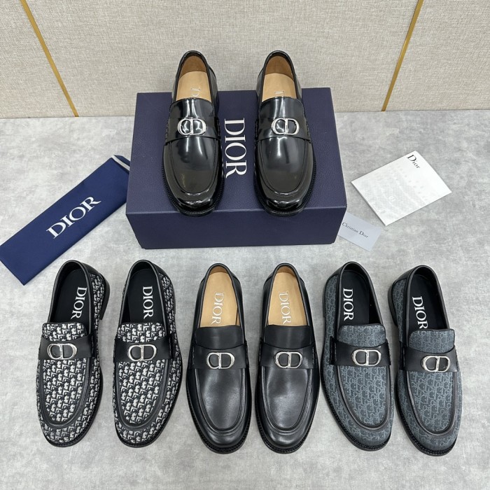 NIGO Dior Men's Spring/Summer Granville Round Toe Calf Leather Loafers Shoes #nigo99616