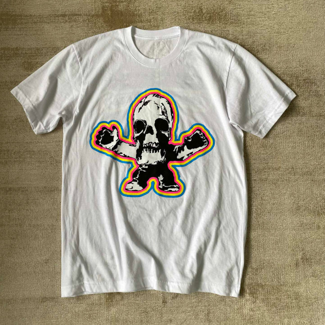 NIGO Chrome Hearts Men's Summer Graffiti Graphic Round Face Cotton Short Sleeve T-Shirt #nigo99627