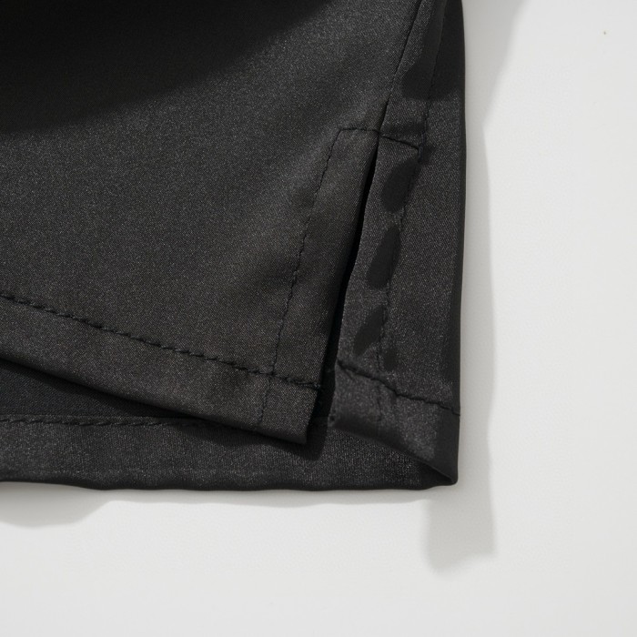 NIGO Prada Men's Summer Black Striped Letter Logo Printed Single Breasted Short Sleeve Shirt #nigo99621
