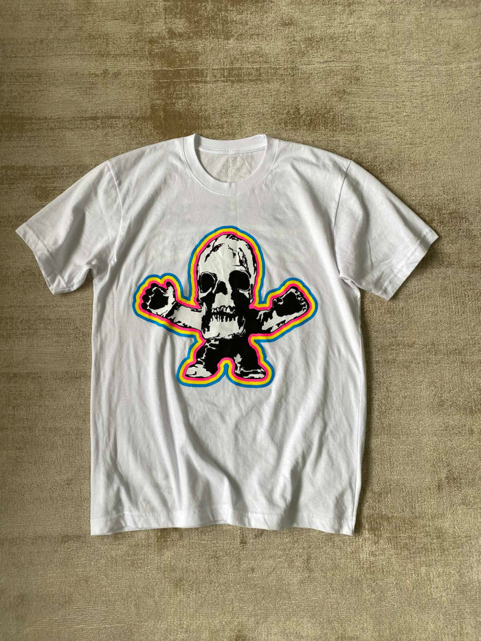 NIGO Chrome Hearts Men's Summer Graffiti Graphic Round Face Cotton Short Sleeve T-Shirt #nigo99627
