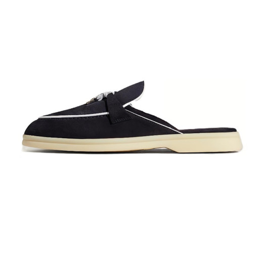NIGO Loro Piana Women's  Men's Spring/summer Temperament Black Colored Hanging Decoration Half Slippers Comfortable Casual Shoes  #nigo71244