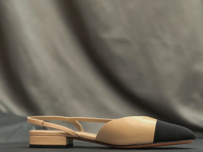 NIGO Chanel Spring/Summer Fashion Color Block Low Heel Sandals Sheepskin Thick Heel High Heels # nigo71248
