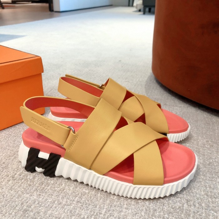 NIGO Hermes Electric Sandals Spring/Summer Couple Colored Thick Sole Sandals Versatile and Comfortable Casual Shoes #nigo71253