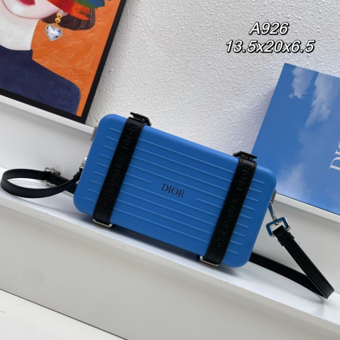 NIGO Dior x Rimowa Fashionable Leisure Bags With Square Logo Print Adjustable Shoulder Strap Crossbody Bag Handbag #nigo71255
