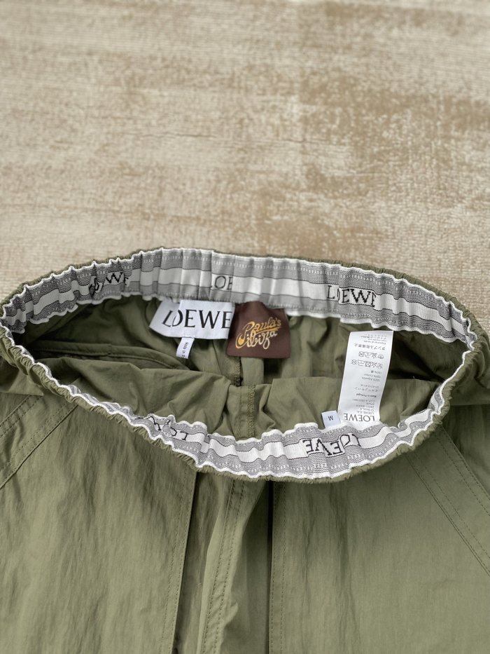 NIGO Loewe Men's and Women's Summer Solid Color Logo Embroidered Pocket Casual Shorts #nigo99662