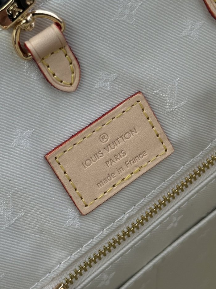 NIGO Louis Vuitton OnTheGo Nautical MM Embossed White Light Brown Coated Canvas Shoulder Crossbody Tote Bag Bags #nigo99682