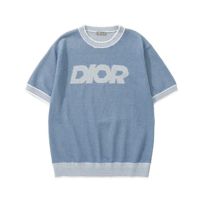 NIGO Dior Men's Summer Logo Print Round Neck Cotton Knit Short Sleeve T-Shirt #nigo99691