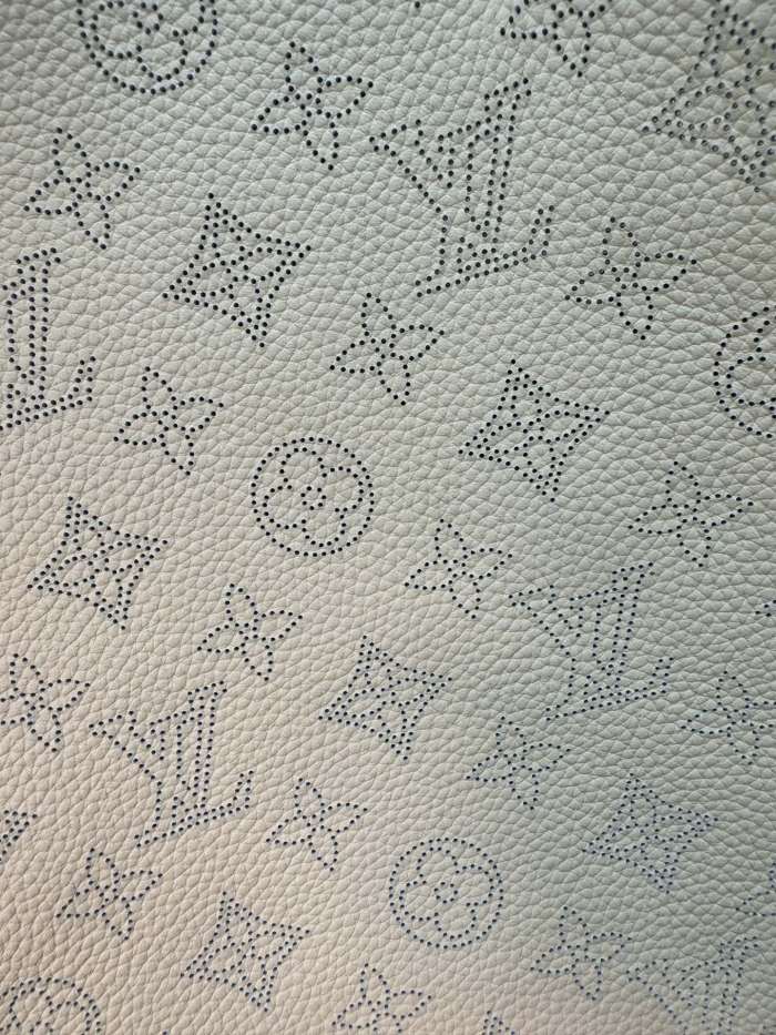 NIGO Louis Vuitton Bella Women's Gray Detachable Adjustable Shoulder Strap Hollow Logo Perforated Calfskin Drawstring Bucket Tote Bag Bags #nigo99685