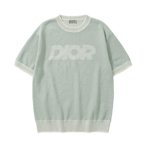 NIGO Dior Men's Summer Logo Print Round Neck Cotton Knit Short Sleeve T-Shirt #nigo99691