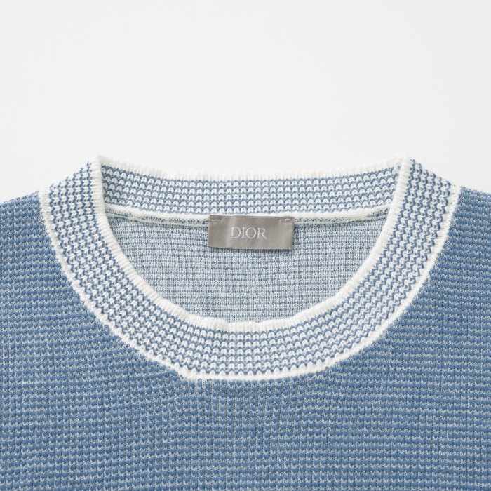 NIGO Dior Men's Summer Logo Print Round Neck Cotton Knit Short Sleeve T-Shirt #nigo99691
