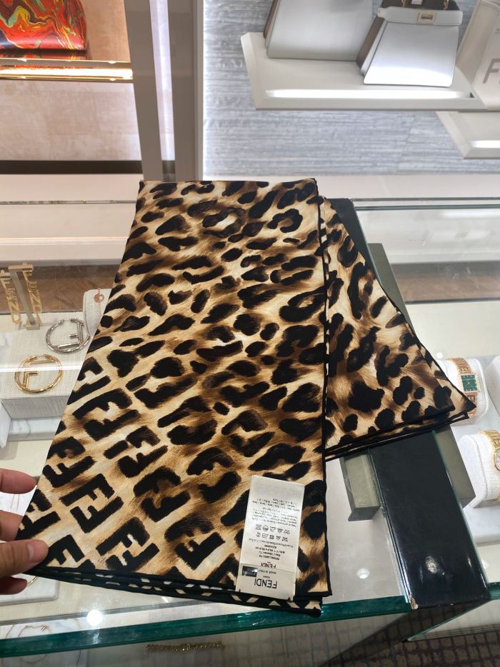 NIGO Fendi Women's Monogrammed Leopard Print Scarf #nigo99697