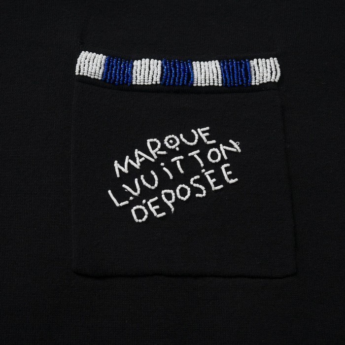 NIGO Louis Vuitton Men's Summer Beaded Letter Embellished Round Neck Cotton Short Sleeve T-Shirt #nigo99716