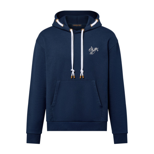 NIGO Louis Vuitton Men's Blue Rope Knot Embroidered Logo Pattern Casual Drawstring Hooded Sweatshirt #nigo99717