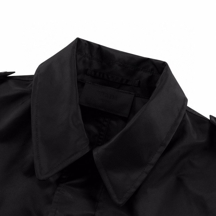 NIGO Prada Men's Spring and Fall Black Nylon Multi-Pocket Zipper Long Sleeve Jacket #nigo99721