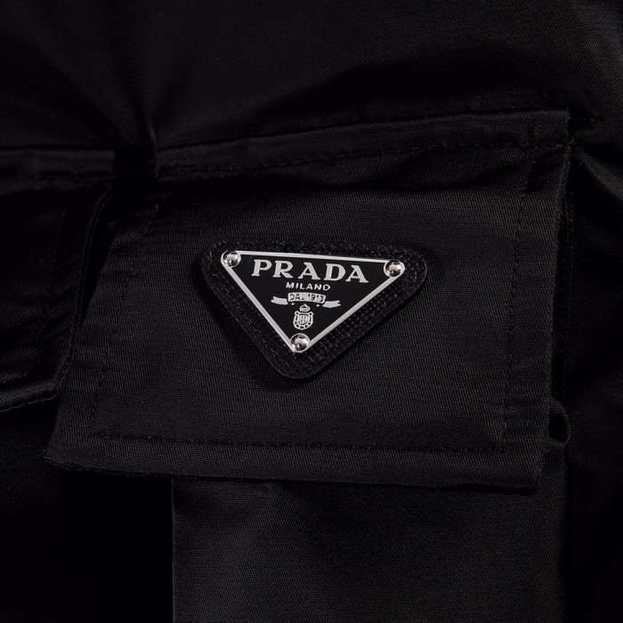 NIGO Prada Men's Spring and Fall Black Nylon Multi-Pocket Zipper Long Sleeve Jacket #nigo99721