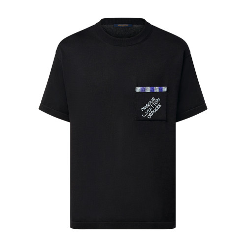NIGO Louis Vuitton Men's Summer Beaded Letter Embellished Round Neck Cotton Short Sleeve T-Shirt #nigo99716