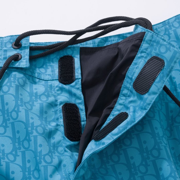 NIGO Dior Men's Summer Solid Color Logo Monogram Full Print Drawstring Tie Polyester Shorts Pants #nigo99723
